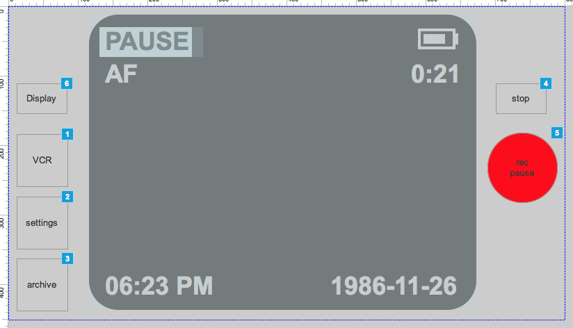 VHS app clickdummy