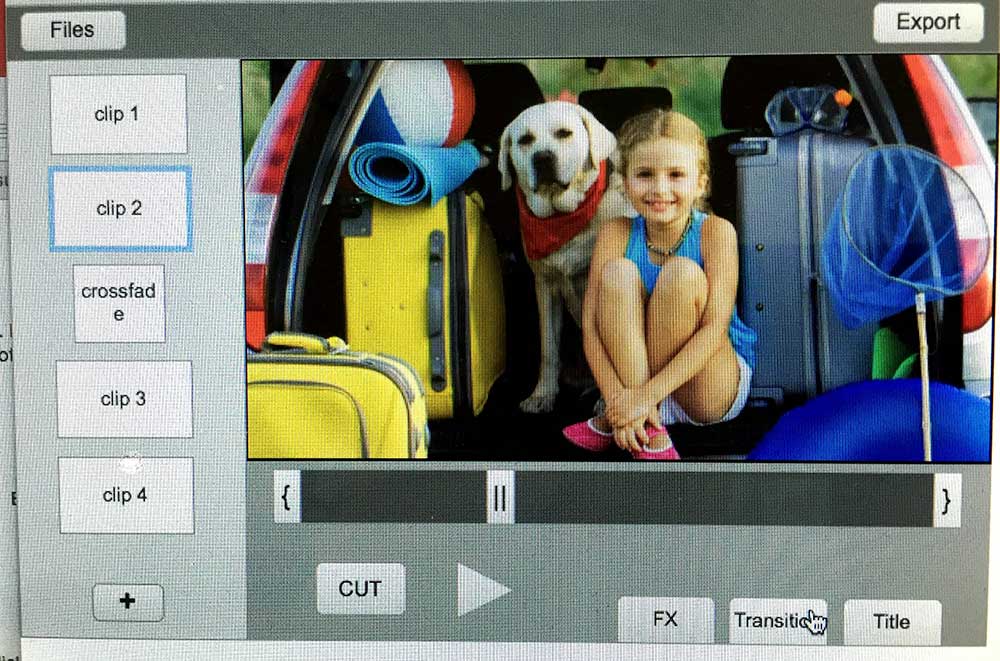 video editing app clickdummy